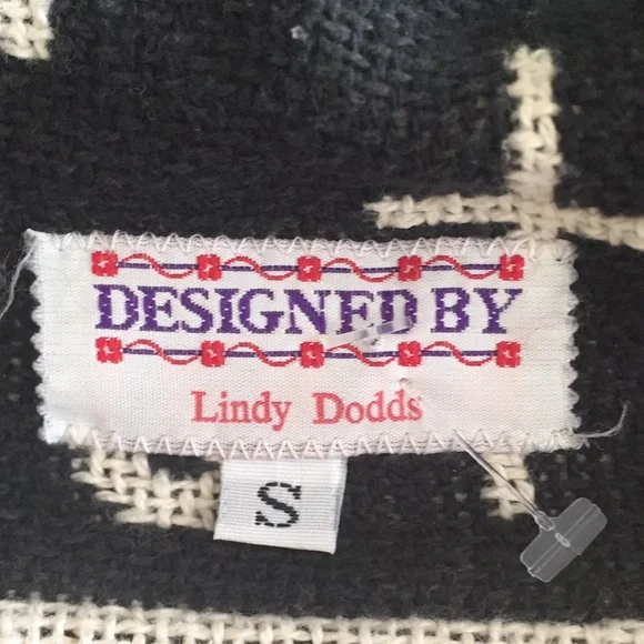 NWOT Lindy Dodds Artwear Fringe Knit Cardigan Jacket Teacher Theme - Picture 5 of 12
